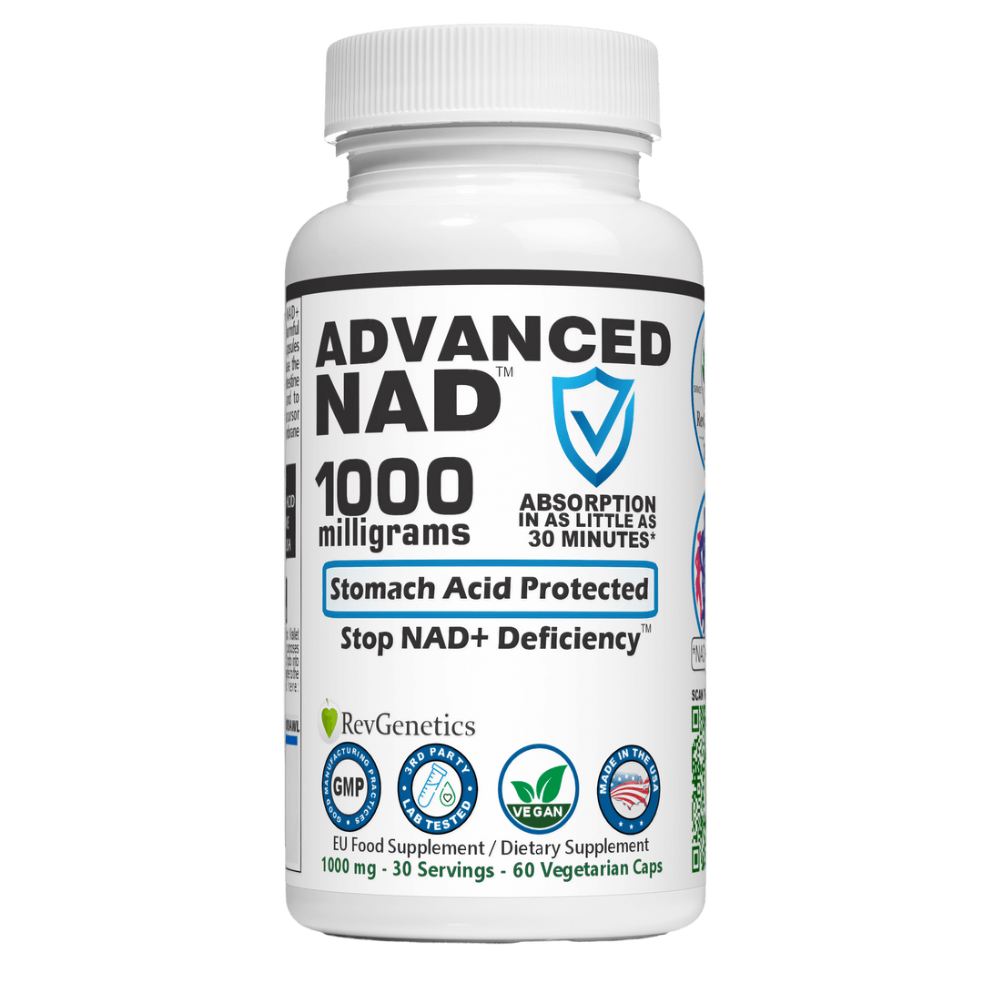 Advanced NAD 1000 mg: 60 500mg Capsules - NAD Supplement