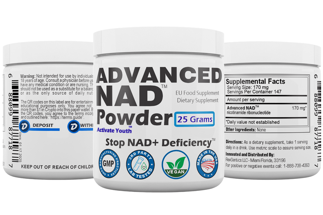 Advanced NAD Powder: 25 Grams - STOP NAD+ Deficiency - NAD Supplement