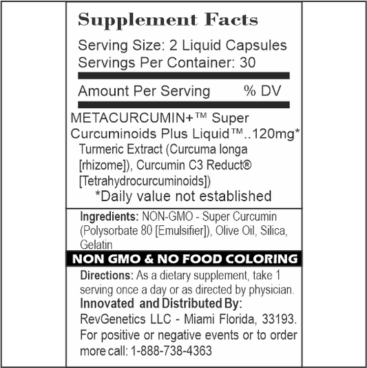 MetaCurcumin 277x Super Curcumin + TetraHydroCurcumin
