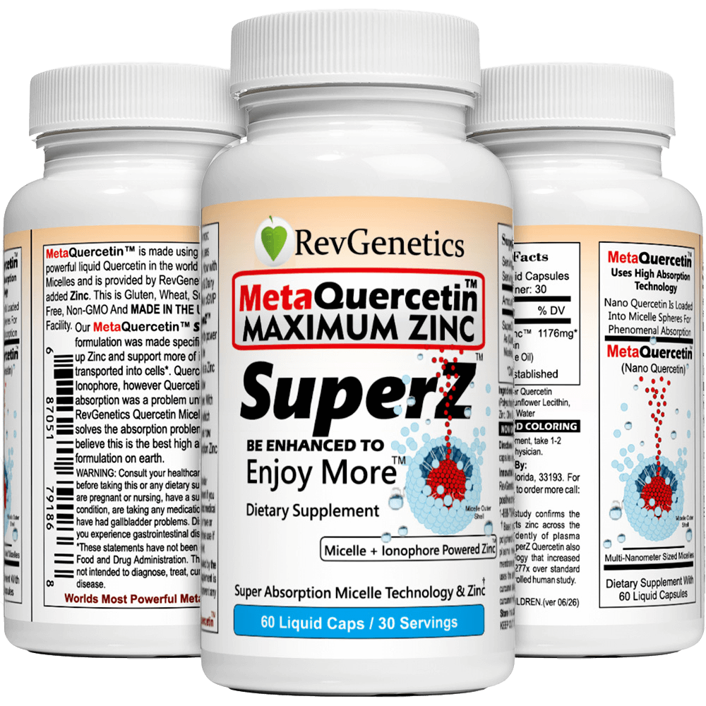 MetaQuercetin SuperZ: Micelle + Ionophore Powered Zinc™