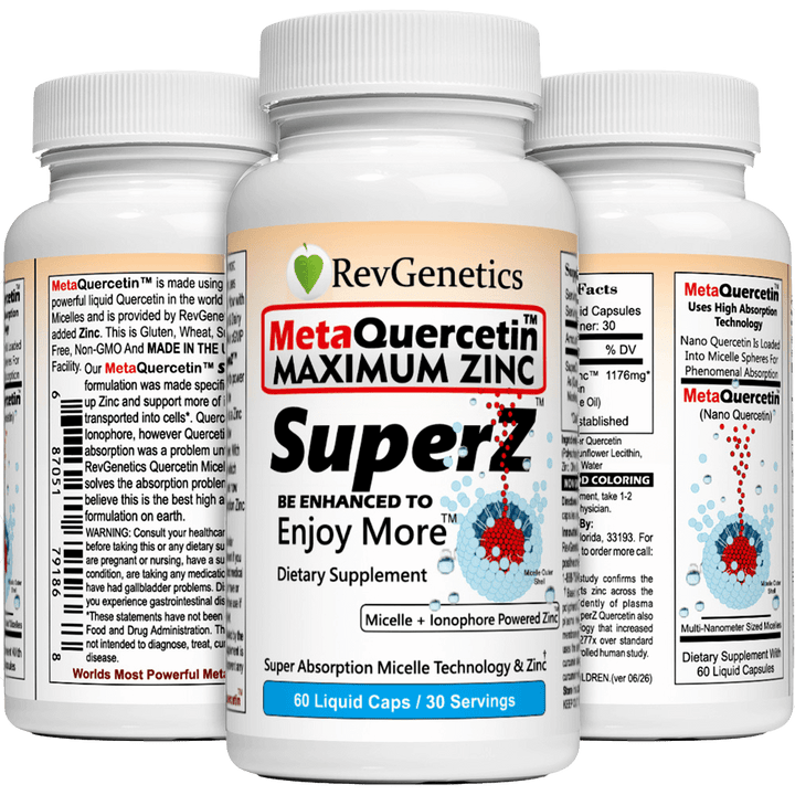 MetaQuercetin SuperZ: Micelle + Ionophore Powered Zinc™