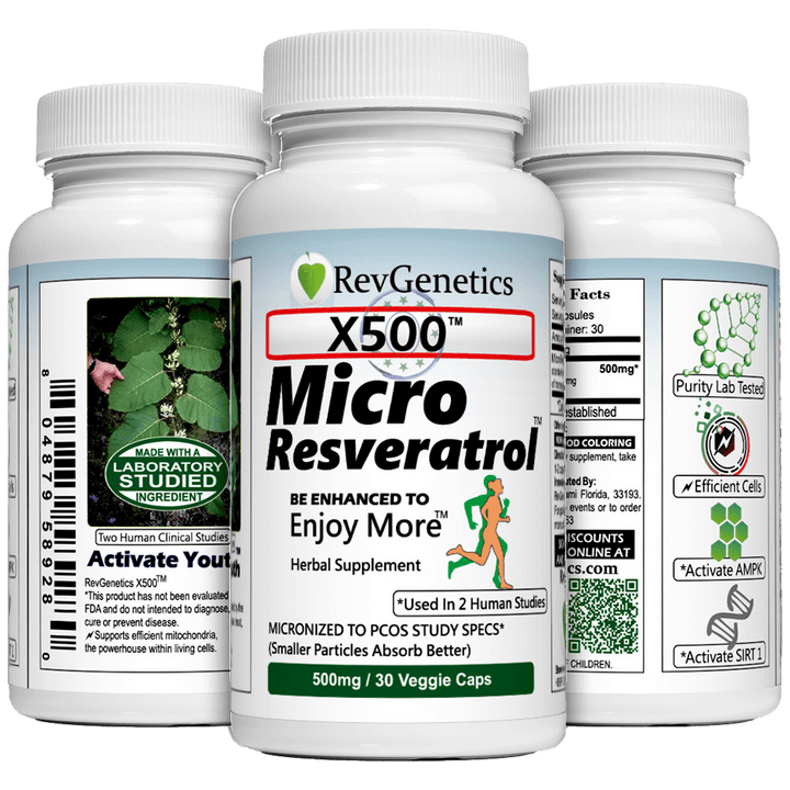 X500: Pure Resveratrol 500mg - Pure Trans-Resveratrol
