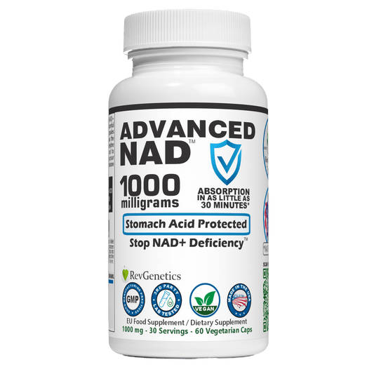 Advanced NAD 1000 mg: 60 500mg Capsules - NAD Supplement