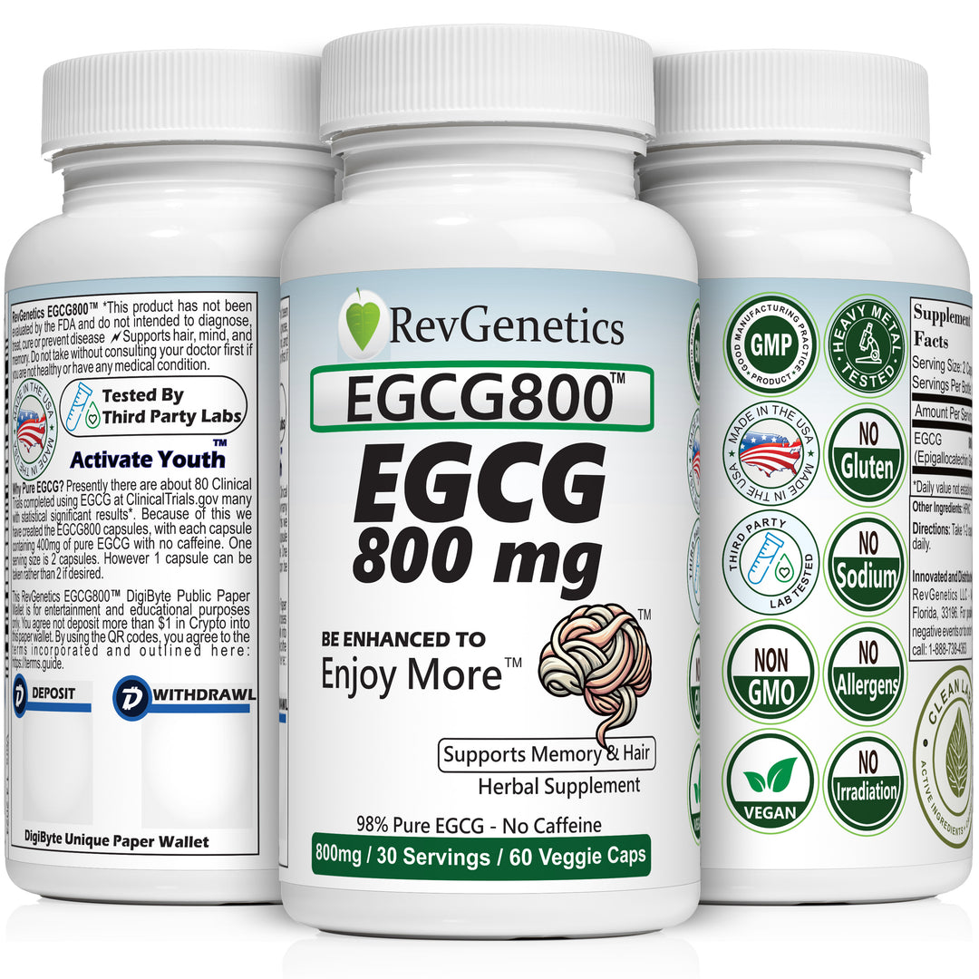 EGCG 800 mg - No Caffeine - 98% Pure