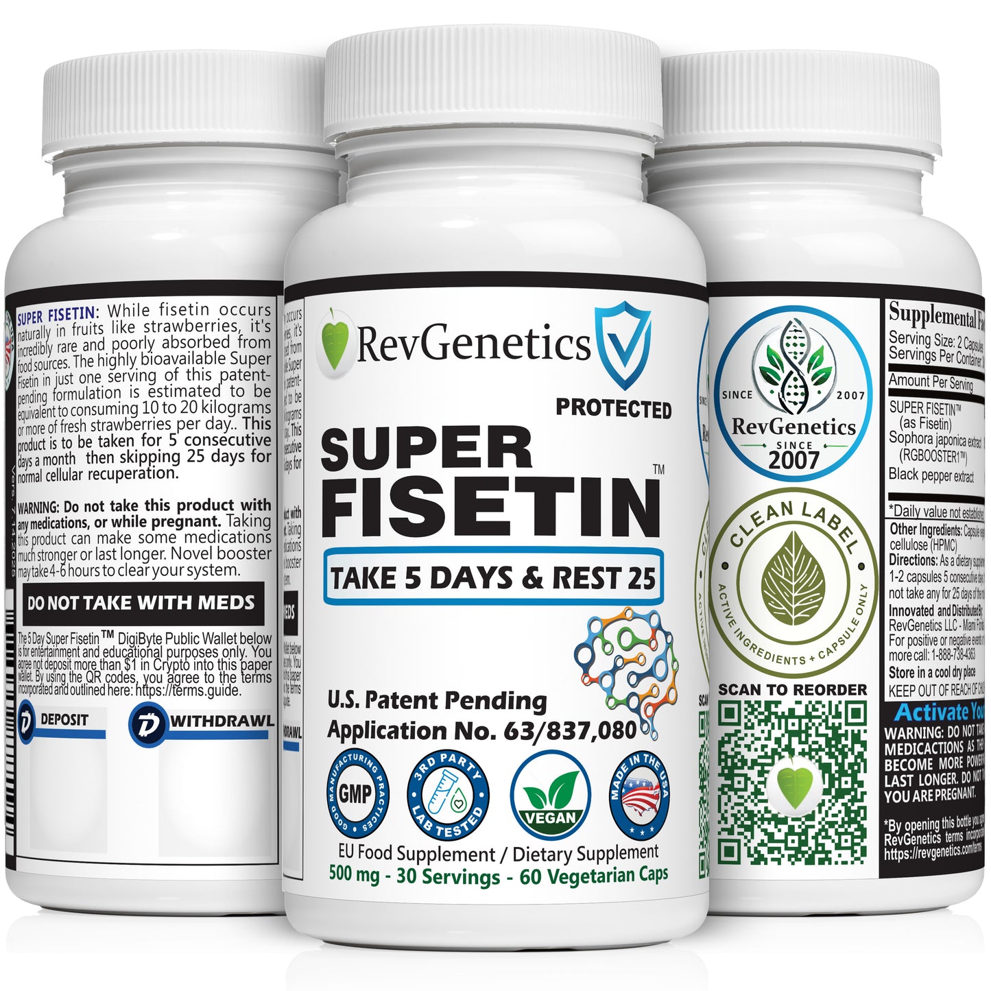 Super Fisetin 500mg - 6 Month Senolytic Supplement
