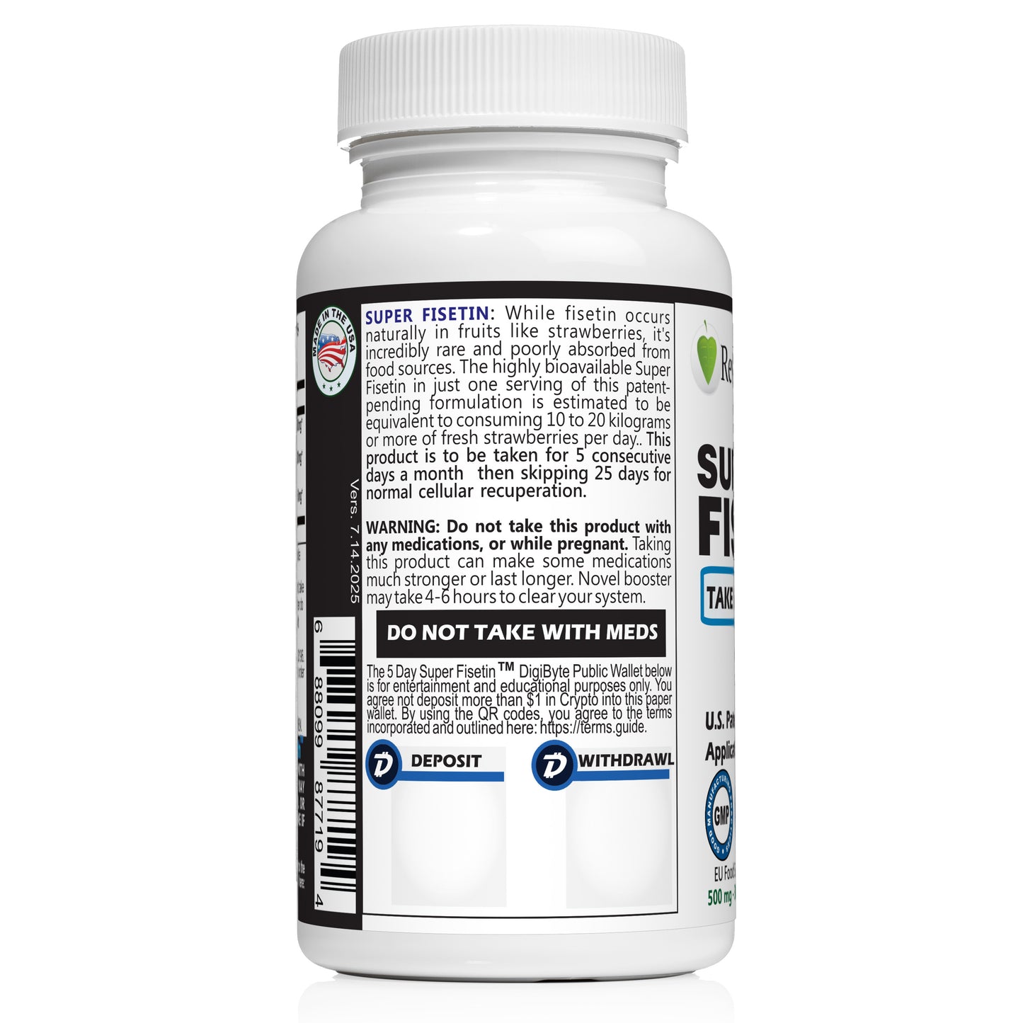 Super Fisetin 500mg - 6 Month Senolytic Supplement