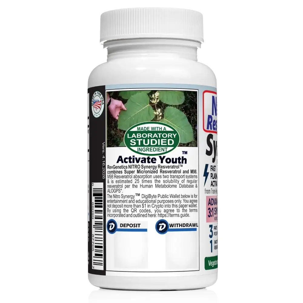 Nitro 250 Synergy Resveratrol With Up To 25x Solubility