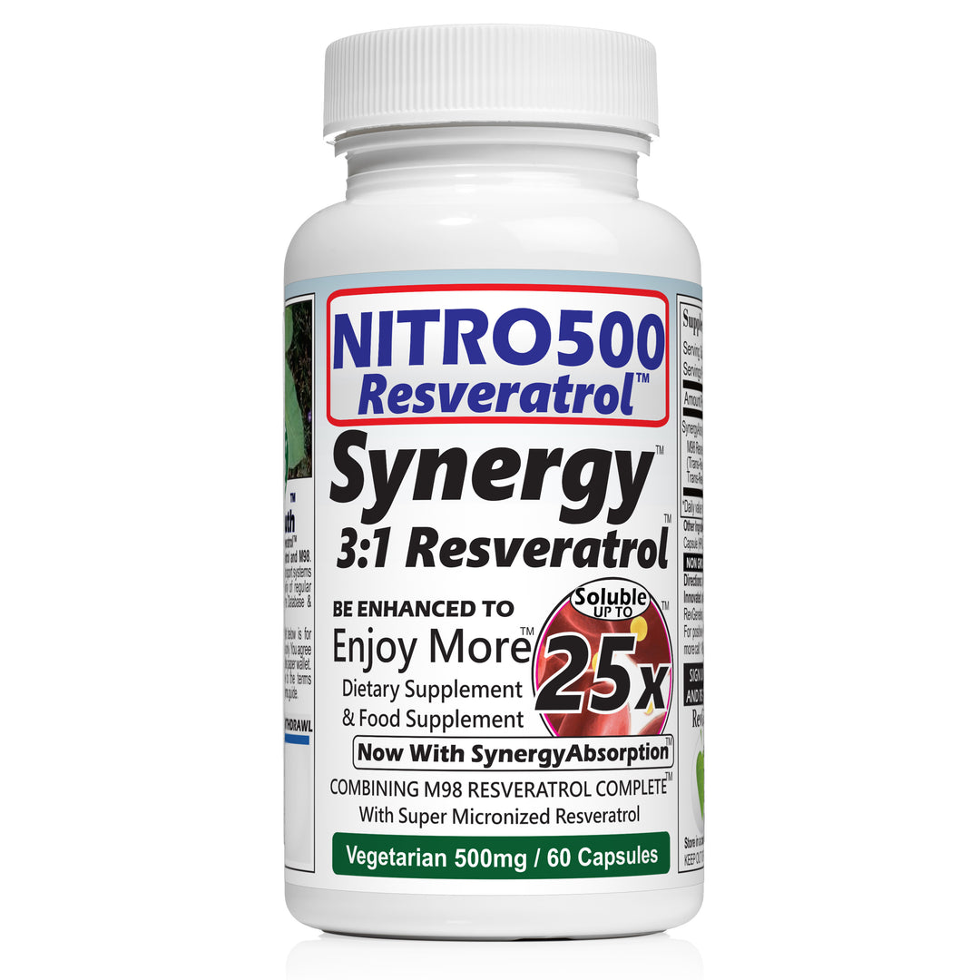 NEW Nitro 500 Synergy Resveratrol With Up To 25x Solubility