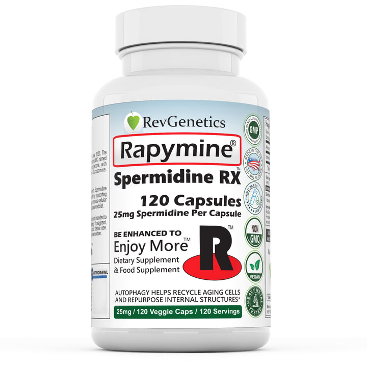 25mg Spermidine - 120 Capsules - RevGenetics Rapymine®