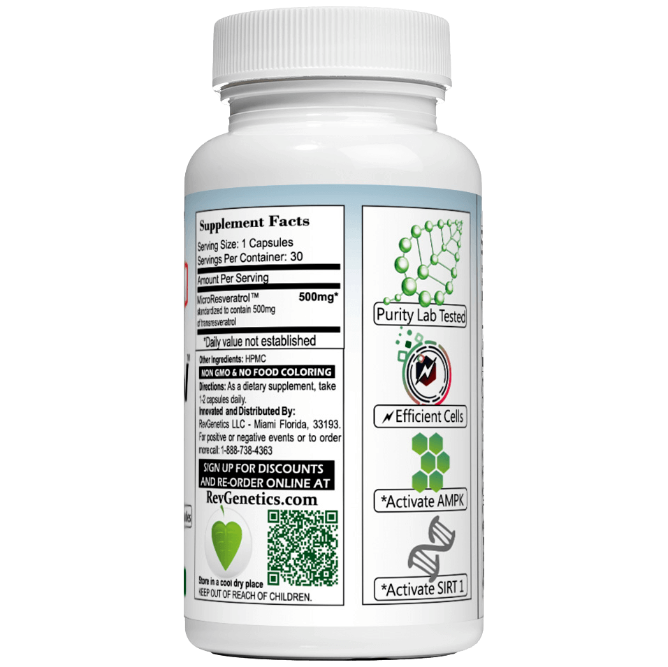 X500: Pure Resveratrol 500mg - Pure Trans-Resveratrol